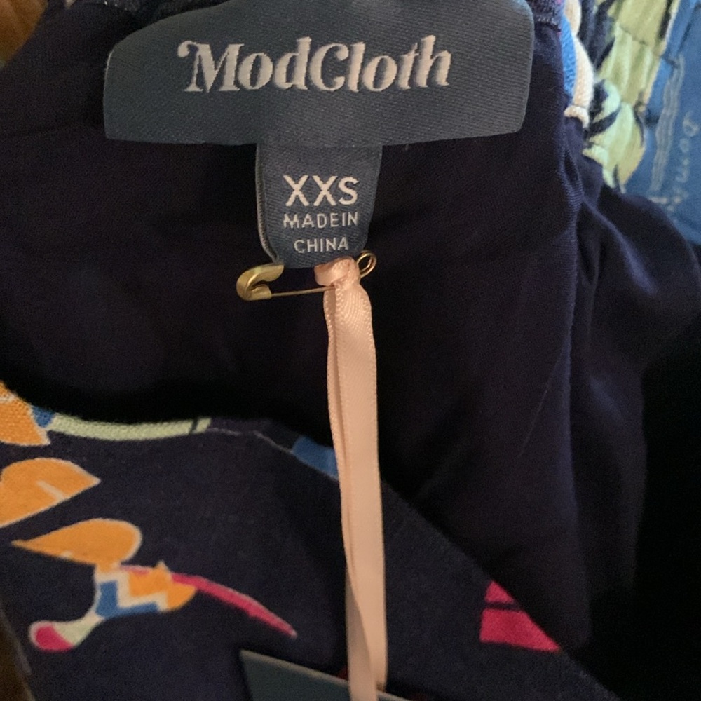 ModCloth Navy Vacation Island Midi Skirt Size XXS - Picture 7 of 14